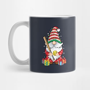 cute gnomes softball lover's funny Christmas gnome softball Mug